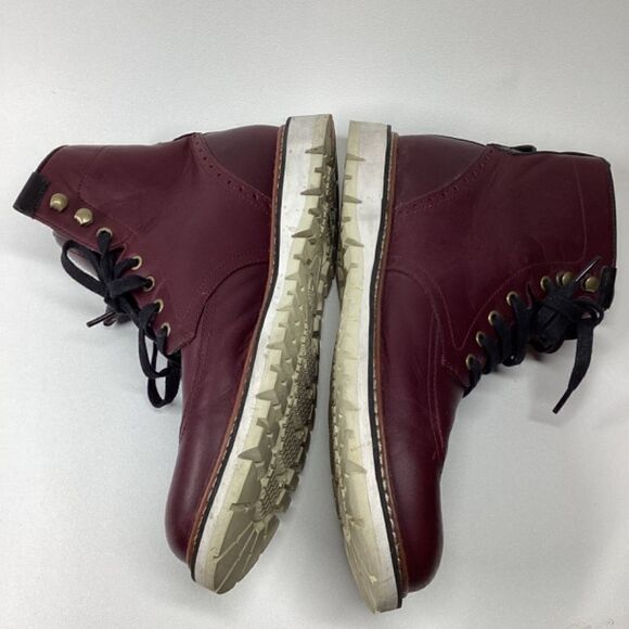 Timberland Maroon Waterproof Mid Cut Street Boots Size 8.5 Men’s - Picture 5 of 16